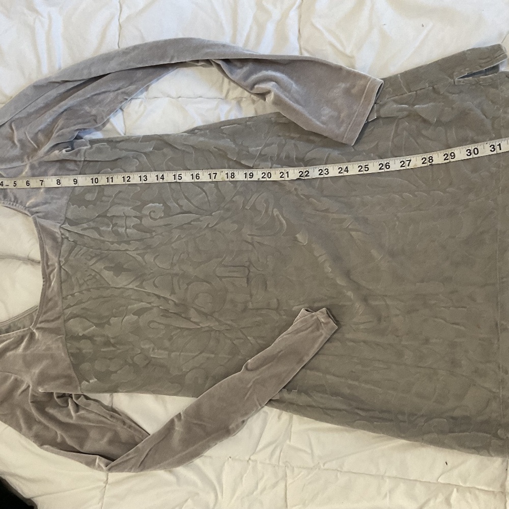 Free People Velour dress gray ,see measurements